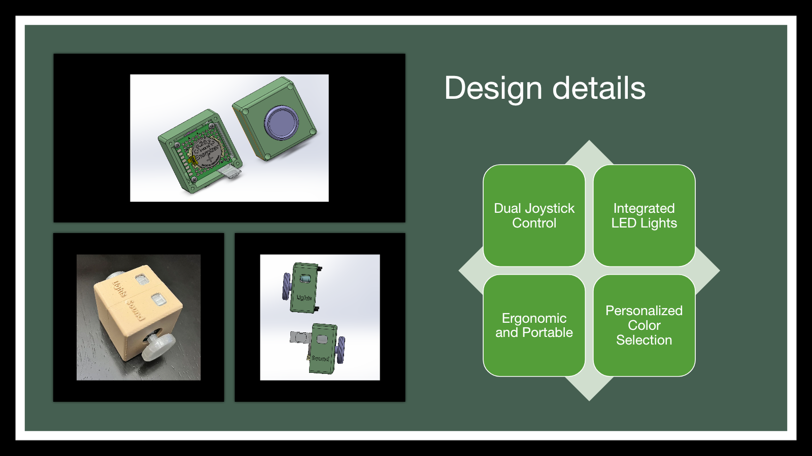 Cube Remote CAD assembly and physical prototype design details